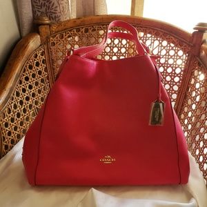 Hot pink coach purse authentic